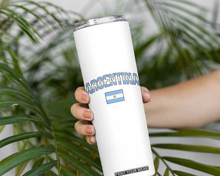 Throwback Argentina Pride Skinny Tumbler Vintage Flag Heritage Gift