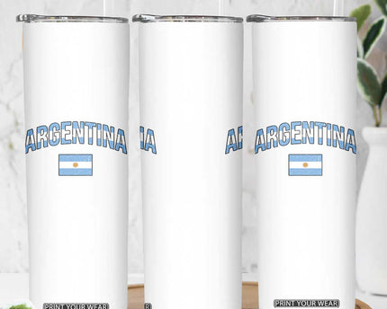Throwback Argentina Pride Skinny Tumbler Vintage Flag Heritage Gift
