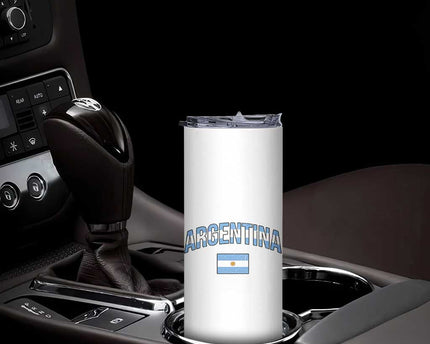 Throwback Argentina Pride Skinny Tumbler Vintage Flag Heritage Gift