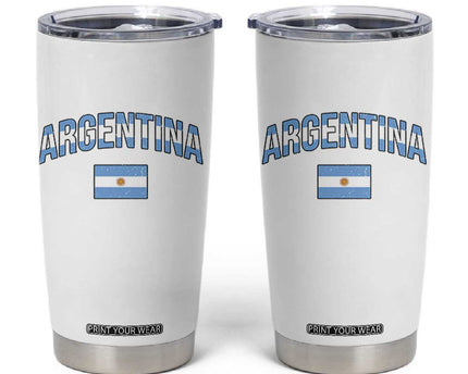 Throwback Argentina Pride Tumbler Cup Vintage Flag Heritage Gift