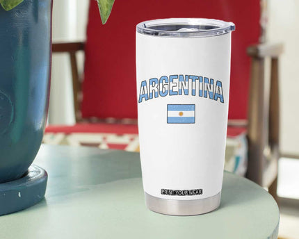 Throwback Argentina Pride Tumbler Cup Vintage Flag Heritage Gift