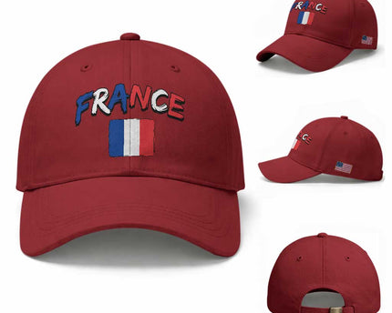 Vintage France Flag French Heritage Graphic Baseball Cap