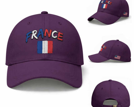 Vintage France Flag French Heritage Graphic Baseball Cap