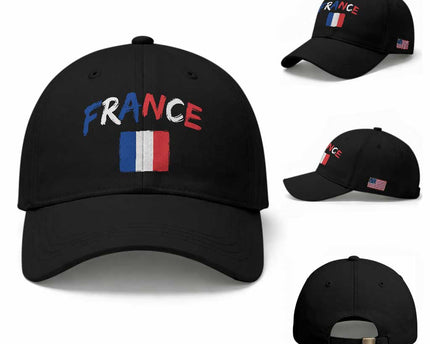 Vintage France Flag French Heritage Graphic Baseball Cap