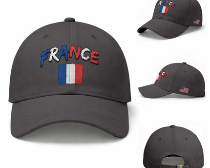 Vintage France Flag French Heritage Graphic Baseball Cap