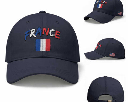 Vintage France Flag French Heritage Graphic Baseball Cap