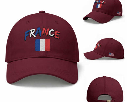 Vintage France Flag French Heritage Graphic Baseball Cap