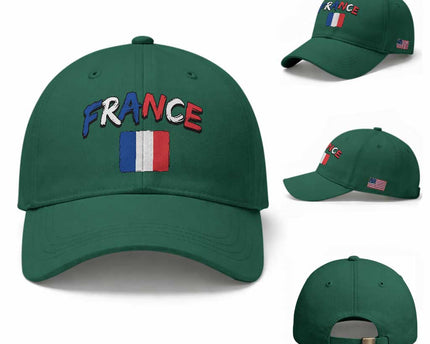 Vintage France Flag French Heritage Graphic Baseball Cap