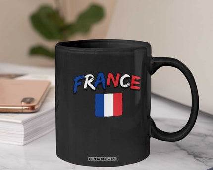 Vintage France Flag French Heritage Graphic Coffee Mug