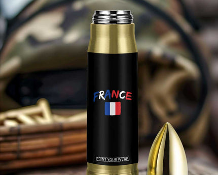 Vintage France Flag French Heritage Graphic Bullet Tumbler