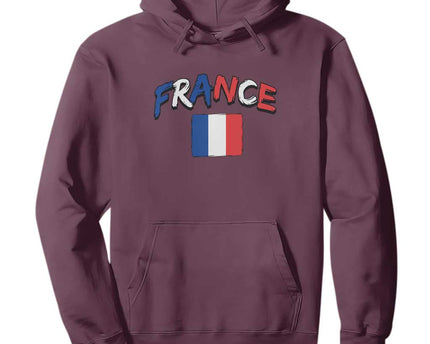 Vintage France Flag French Heritage Graphic Hoodie