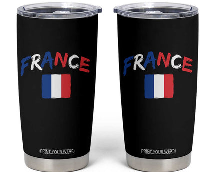 Vintage France Flag French Heritage Graphic Tumbler Cup