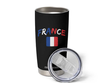 Vintage France Flag French Heritage Graphic Tumbler Cup
