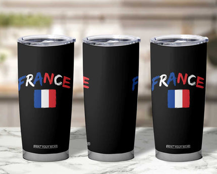 Vintage France Flag French Heritage Graphic Tumbler Cup