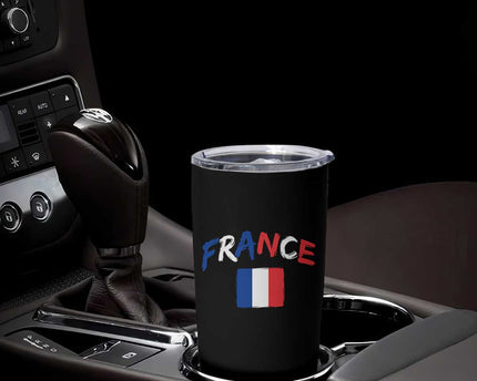 Vintage France Flag French Heritage Graphic Tumbler Cup