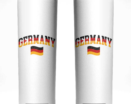 Vintage Germany Flag Skinny Tumbler Black Red Gold German Heritage Gift