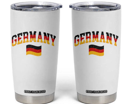 Vintage Germany Flag Tumbler Cup Black Red Gold German Heritage Gift