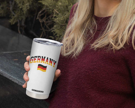Vintage Germany Flag Tumbler Cup Black Red Gold German Heritage Gift