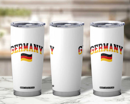 Vintage Germany Flag Tumbler Cup Black Red Gold German Heritage Gift