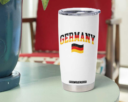 Vintage Germany Flag Tumbler Cup Black Red Gold German Heritage Gift