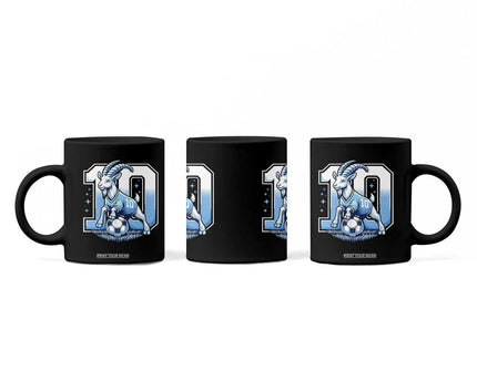 Number Ten The Goat Of Football Fans Coffee Mug Soccer Lover Gift