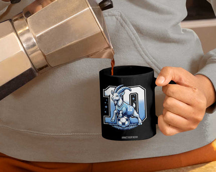 Number Ten The Goat Of Football Fans Coffee Mug Soccer Lover Gift