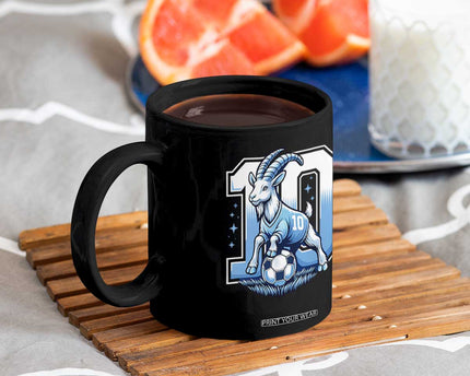 Number Ten The Goat Of Football Fans Coffee Mug Soccer Lover Gift