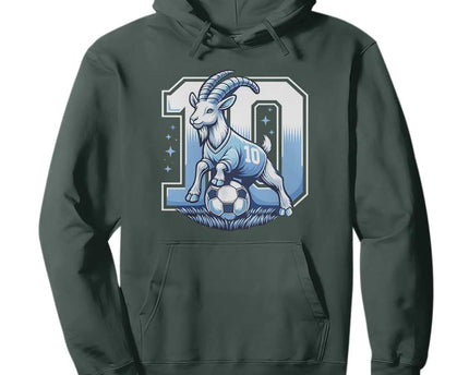 Number Ten The Goat Of Football Fans Hoodie Soccer Lover Gift