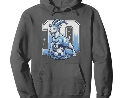 Number Ten The Goat Of Football Fans Hoodie Soccer Lover Gift