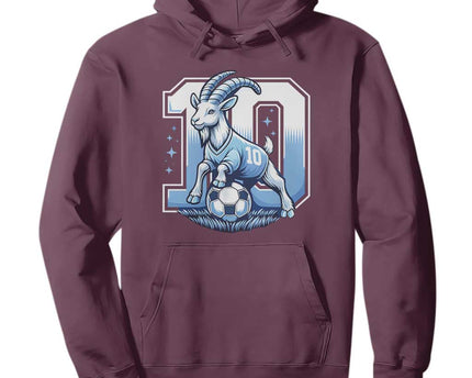 Number Ten The Goat Of Football Fans Hoodie Soccer Lover Gift