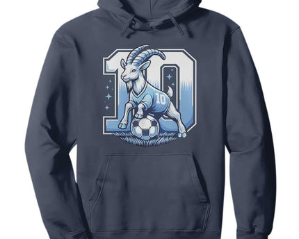 Number Ten The Goat Of Football Fans Hoodie Soccer Lover Gift