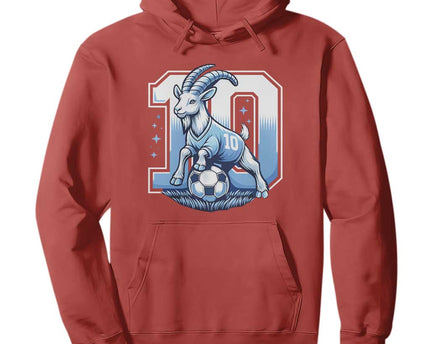 Number Ten The Goat Of Football Fans Hoodie Soccer Lover Gift