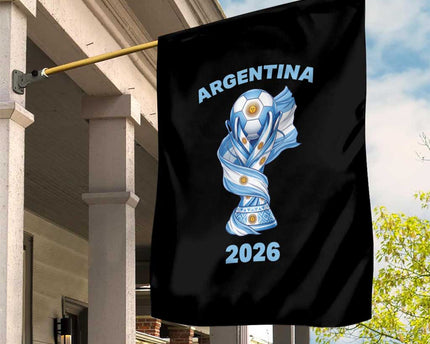 Proud Argentina Soccer 2026 Garden Flag World Football Fan Gift