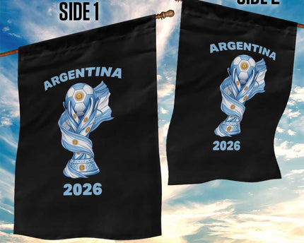 Proud Argentina Soccer 2026 Garden Flag World Football Fan Gift