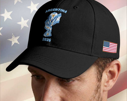 Proud Argentina Soccer 2026 Baseball Cap World Football Fan Gift