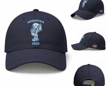 Proud Argentina Soccer 2026 Baseball Cap World Football Fan Gift