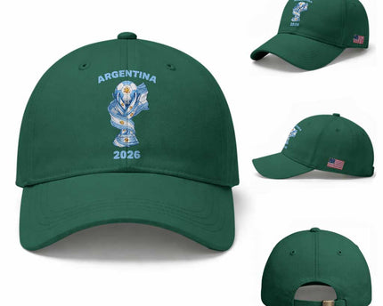 Proud Argentina Soccer 2026 Baseball Cap World Football Fan Gift