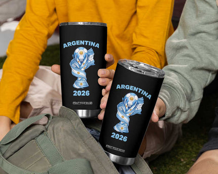 Proud Argentina Soccer 2026 Tumbler Cup World Football Fan Gift