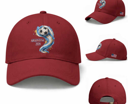Argentina 2026 Soccer Fan Baseball Cap Proud Football Flag Supporter