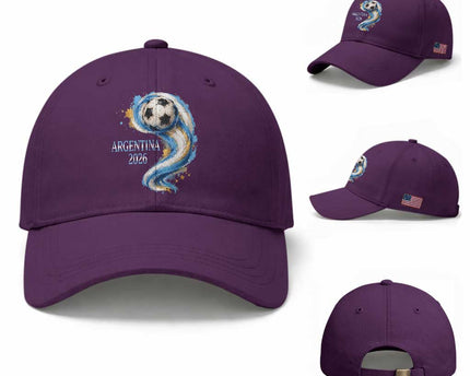 Argentina 2026 Soccer Fan Baseball Cap Proud Football Flag Supporter