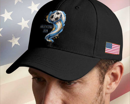 Argentina 2026 Soccer Fan Baseball Cap Proud Football Flag Supporter