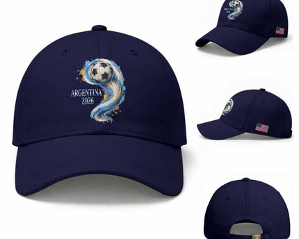 Argentina 2026 Soccer Fan Baseball Cap Proud Football Flag Supporter