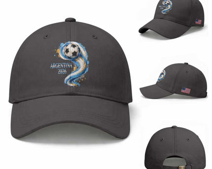 Argentina 2026 Soccer Fan Baseball Cap Proud Football Flag Supporter