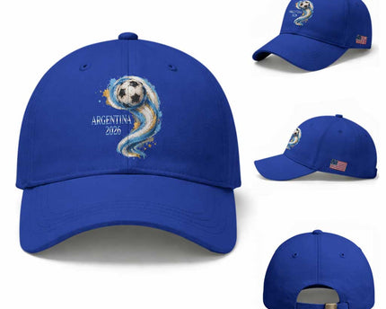 Argentina 2026 Soccer Fan Baseball Cap Proud Football Flag Supporter