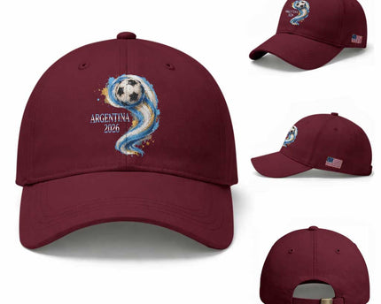 Argentina 2026 Soccer Fan Baseball Cap Proud Football Flag Supporter