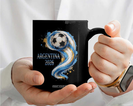Argentina 2026 Soccer Fan Coffee Mug Proud Football Flag Supporter