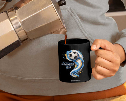 Argentina 2026 Soccer Fan Coffee Mug Proud Football Flag Supporter