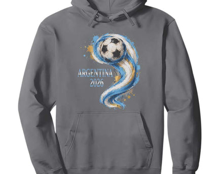 Argentina 2026 Soccer Fan Hoodie Proud Football Flag Supporter
