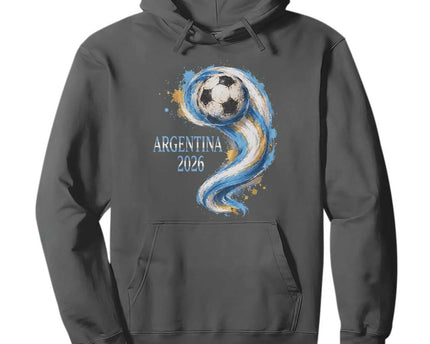 Argentina 2026 Soccer Fan Hoodie Proud Football Flag Supporter