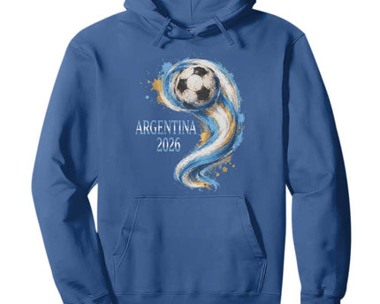 Argentina 2026 Soccer Fan Hoodie Proud Football Flag Supporter